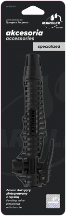 Zawór dozujący, zintegrowany z rączką acid line